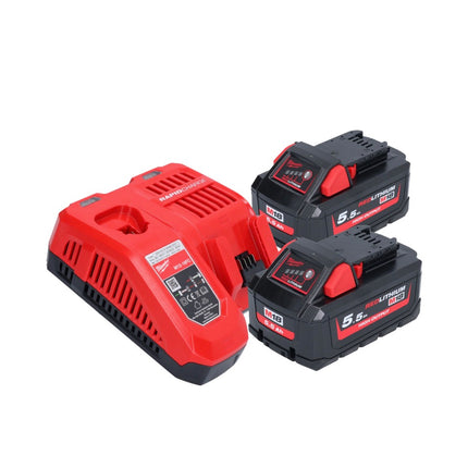 Martello combinato a batteria Milwaukee M18 BLHX-552X 18 V 2,3 J senza spazzole + 2x batteria ricaricabile 5,5 Ah + caricabatterie + scatola HD