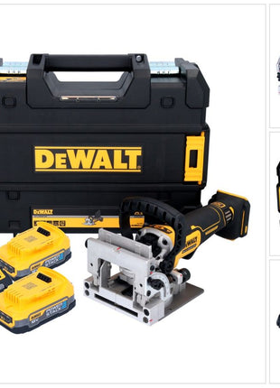 Akumulatorowy płaski frez do kołków DeWalt DCW 682 E2T 18 V 102 x 20 mm bezszczotkowy + 2x akumulator Powerstack 1,7 Ah + ładowarka + TSTAK