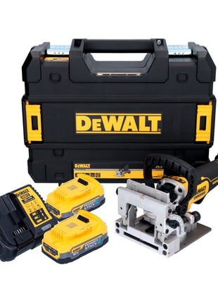 Akumulatorowy płaski frez do kołków DeWalt DCW 682 E2T 18 V 102 x 20 mm bezszczotkowy + 2x akumulator Powerstack 1,7 Ah + ładowarka + TSTAK