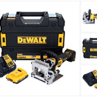 DeWalt DCW 682 D1T cordless flat dowel cutter 18 V 102 x 20 mm brushless + 1x rechargeable battery 2.0 Ah + charger + TSTAK