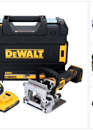 DeWalt DCW 682 D1T akumulatorowy frez do kołków płaskich 18 V 102 x 20 mm bezszczotkowy + 1x akumulator 2,0 Ah + ładowarka + TSTAK