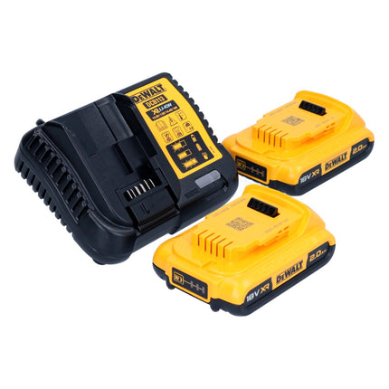 Fresa plana sin cable DeWalt DCW 682 D2T 18 V 102 x 20 mm sin escobillas + 2x batería recargable 2,0 Ah + cargador + TSTAK