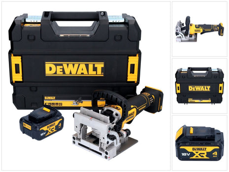 DeWalt DCW 682 NT Brosseuse à plat sans fil 18 V 102 x 20 mm Brushless + 1x batterie 4,0 Ah + TSTAK - sans chargeur