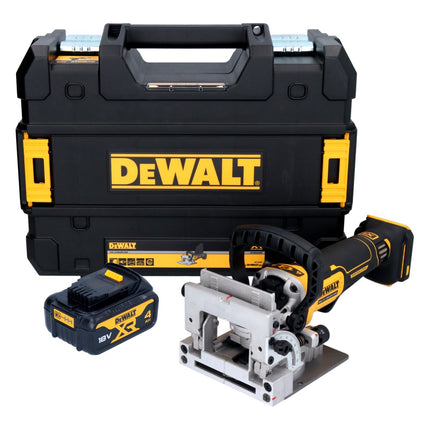 DeWalt DCW 682 NT cordless flat dowel cutter 18 V 102 x 20 mm brushless + 1x rechargeable battery 4.0 Ah + TSTAK - without charger