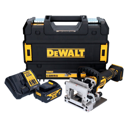 Fresa plana sin cable DeWalt DCW 682 M1T 18 V 102 x 20 mm sin escobillas + 1x batería recargable 4,0 Ah + cargador + TSTAK