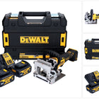 Fresa plana sin cable DeWalt DCW 682 M2T 18 V 102 x 20 mm sin escobillas + 2x batería recargable 4,0 Ah + cargador + TSTAK