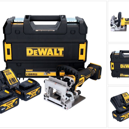 Fresa plana sin cable DeWalt DCW 682 M2T 18 V 102 x 20 mm sin escobillas + 2x batería recargable 4,0 Ah + cargador + TSTAK