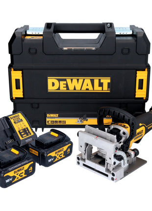 DeWalt DCW 682 M2T Akku Flachdübelfräse 18 V 102 x 20 mm Brushless + 2x Akku 4,0 Ah + Ladegerät + TSTAK