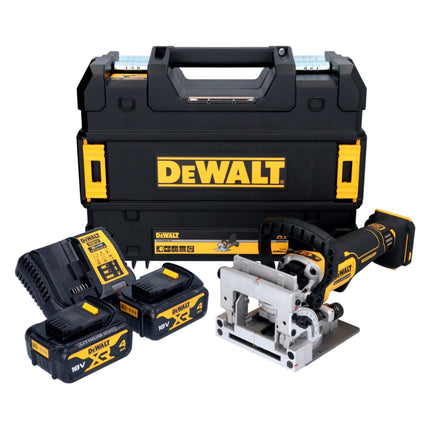 Fresa plana sin cable DeWalt DCW 682 M2T 18 V 102 x 20 mm sin escobillas + 2x batería recargable 4,0 Ah + cargador + TSTAK