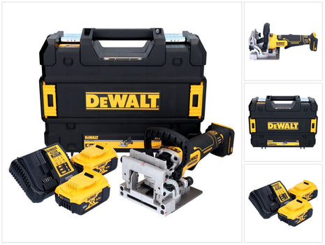 Cortadora de tacos planos a batería DeWalt DCW 682 P2T 18 V 102 x 20 mm sin escobillas + 2x batería 5,0 Ah + cargador + TSTAK