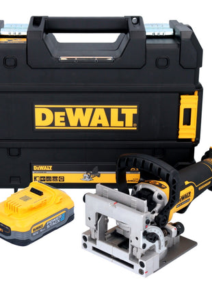 DeWalt DCW 682 NT Akku Flachdübelfräse 18 V 102 x 20 mm Brushless + 1x Powerstack Akku 5,0 Ah + TSTAK - ohne Ladegerät