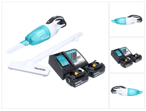 Makita DCL 181 FRFWX aspirador inalámbrico 18 V 53 mbar 0,65 L + 2x baterías 3,0 Ah + cargador