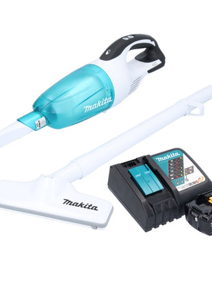 Makita DCL 181 FRTWX Akku Staubsauger 18 V 53 mbar 0,65 L + 2x Akku 5,0 Ah + Ladegerät