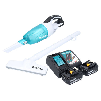 Aspiradora sin cable Makita DCL 181 FRGWX 18 V 53 mbar 0,65 L + 2x batería recargable 6,0 Ah + cargador