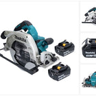 Makita DHS 900 F2U scie circulaire portative sans fil 36 V ( 2x 18 V ) 235 mm sans balais + 2x batterie 3,0 Ah + adaptateur Bluetooth - sans kit de chargement