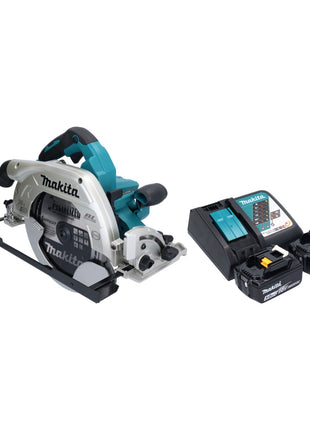 Makita DHS 900 RT2U Akku Handkreissäge 36 V ( 2x 18 V ) 235 mm Brushless + 2x Akku 5,0 Ah + Ladegerät + Bluetooth Adapter