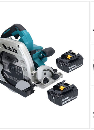 Makita DHS 900 G2U Akku Handkreissäge 36 V ( 2x 18 V ) 235 mm Brushless + 2x Akku 6,0 Ah + Bluetooth Adapter - ohne Ladegerät