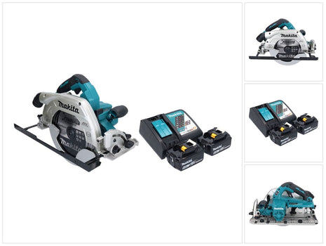 Makita DHS 900 RG2U scie circulaire portative sans fil 36 V ( 2x 18 V ) 235 mm Brushless + 2x batterie 6,0 Ah + chargeur + adaptateur Bluetooth