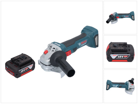 Bosch GWS 18V-7 Smerigliatrice angolare professionale a batteria 18 V 125 mm brushless + 1x batteria ricaricabile 5,0 Ah - senza caricabatterie