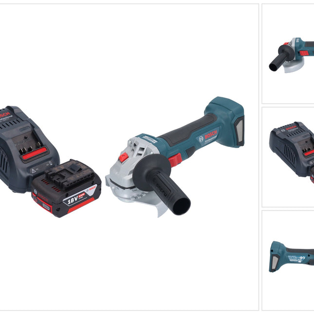 Bosch GWS 18V-7 Amoladora angular profesional sin cable 18 V 125 mm sin escobillas + 1x acumulador 5,0 Ah + cargador