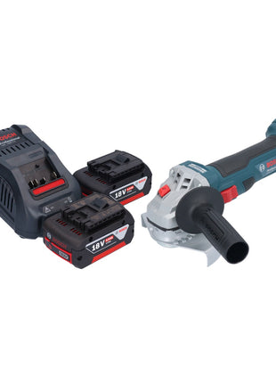 Meuleuse d'angle sans fil Bosch GWS 18V-7 Professional 18 V 125 mm sans balais + 2 batteries 5,0 Ah + chargeur