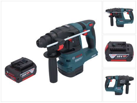 Bosch GBH 18V-22 Martello rotante professionale a batteria 18 V 1,9 J SDS Plus Brushless + 1x batteria ricaricabile 4,0 Ah - senza caricabatteria