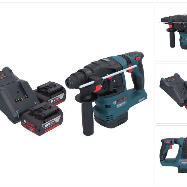 Taladro percutor a batería Bosch GBH 18V-22 Professional 18 V 1,9 J SDS Plus Brushless + 2x batería recargable 4,0 Ah + cargador