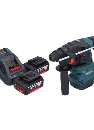 Taladro percutor inalámbrico Bosch GBH 18V-22 Professional 18 V 1,9 J SDS Plus sin escobillas + 2 baterías de 5,0 Ah + cargador