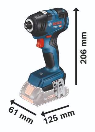 Bosch GDR 18V-200 Professional Clé à chocs rotative sans fil 18 V 200 Nm sans balais (06019J2106) + L-Boxx - sans batterie, sans chargeur