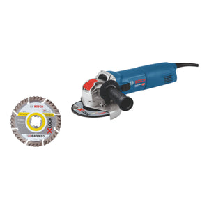 Bosch GWX 14-125 Professional Winkelschleifer 1400 W 125 mm X-Lock ( 06017B7001 ) + Diamanttrennscheibe