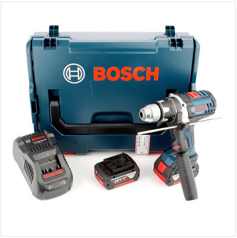 Bosch GSR 18 VE-2-LI Professional Akku Bohrschrauber mit 2x GBA 5,0 Ah Akkus + Ladegerät + L-Boxx - Toolbrothers