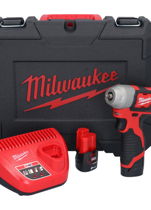 Clé à chocs sans fil Milwaukee M12 BIW14-202C 12 V 50 Nm 1/4" (4933443897) + 2x batteries 2,0 Ah + chargeur + coffret