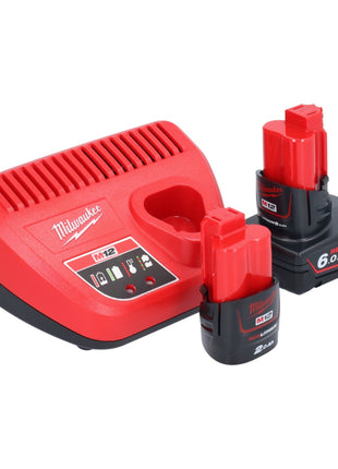 Milwaukee M12 FIWF12-622X Llave de impacto a batería 12 V 339 Nm 1/2" sin escobillas (4933464617) + 1x batería 2,0 Ah + 1x batería 6,0 Ah + cargador + caja HD