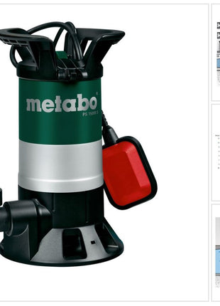 Bomba sumergible de agua sucia Metabo PS 15000 S (0251500000) 850 vatios caudal 15000 l/h