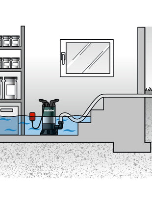 Bomba sumergible de agua sucia Metabo PS 15000 S (0251500000) 850 vatios caudal 15000 l/h