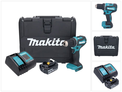 Trapano avvitatore a batteria Makita DDF 485 SFK 18 V 50 Nm brushless + 1x batteria ricaricabile 3,0 Ah + caricabatterie + custodia