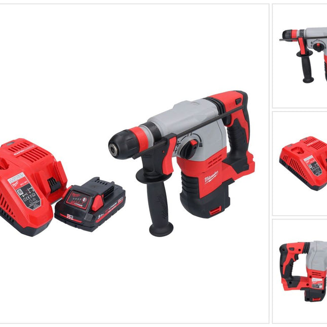 Martillo combinado a batería Milwaukee M18 HD18HX-301 18 V 2,4 J + 1x batería 3,0 Ah + cargador