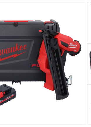 Milwaukee M18 FN15GA-301X Akku Nagler 18 V Brushless 32 - 64 mm + 1x Akku 3,0 Ah + HD Box - ohne Ladegerät