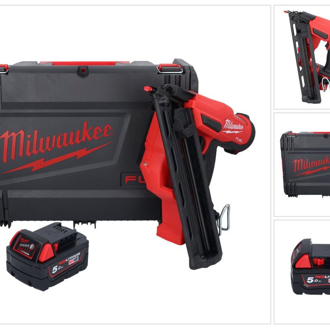 Milwaukee M18 FN15GA-501X Akku Nagler 18 V Brushless 32 - 64 mm + 1x Akku 5,0 Ah + HD Box - ohne Ladegerät