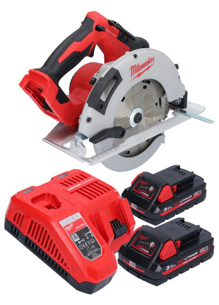 Scie circulaire à batterie Milwaukee M18 BLCS66-302 18 V 190 mm sans balais + 2x batteries 3,0 Ah + chargeur