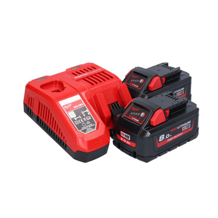 Sierra circular de mano a batería Milwaukee M18 BLCS66-802 18 V 190 mm sin escobillas + 2x baterías 8,0 Ah + cargador