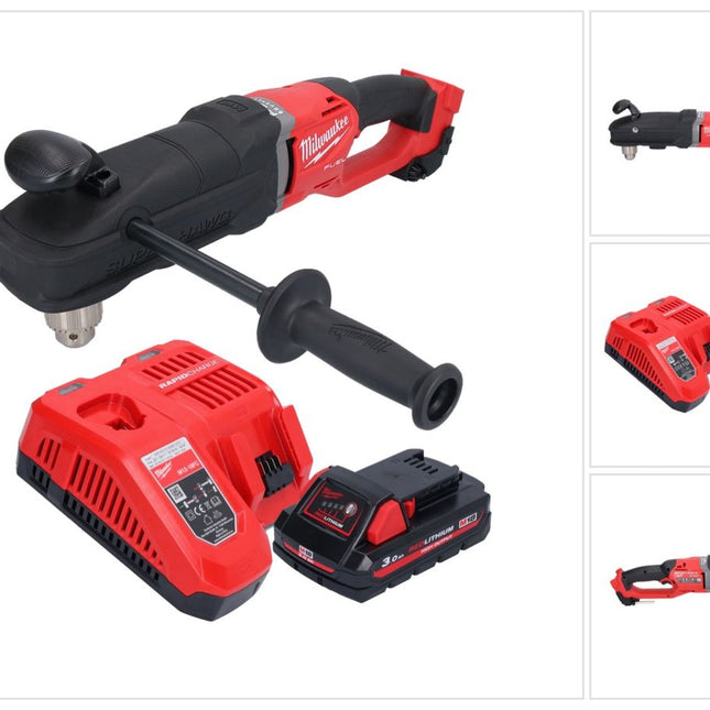 Milwaukee M18 FRAD2-301 taladro angular sin cable 18 V 122 Nm sin escobillas + 1x batería recargable 3.0 Ah + cargador