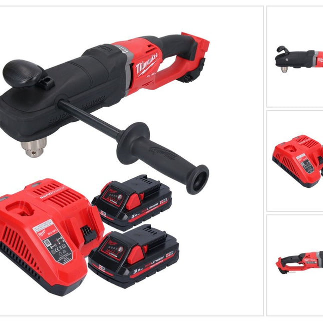 Milwaukee M18 FRAD2-302 Taladro angular sin cable 18 V 122 Nm sin escobillas + 2x batería recargable 3.0 Ah + cargador