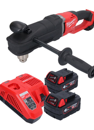 Perceuse d'angle sur batterie Milwaukee M18 FRAD2-402 18 V 122 Nm sans balai + 2x batteries 4,0 Ah + chargeur