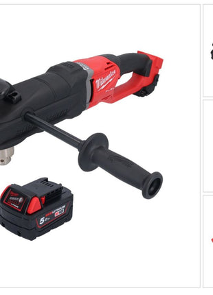 Taladro angular a batería Milwaukee M18 FRAD2-501 18 V 122 Nm sin escobillas + 1x batería 5,0 Ah - sin cargador