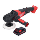 Pulidora a batería Milwaukee M18 FAP180-301 18 V 180 mm sin escobillas + 1x batería 3,0 Ah - sin cargador