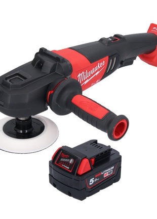 Pulidora a batería Milwaukee M18 FAP180-501 18 V 180 mm sin escobillas + 1x batería 5,0 Ah - sin cargador