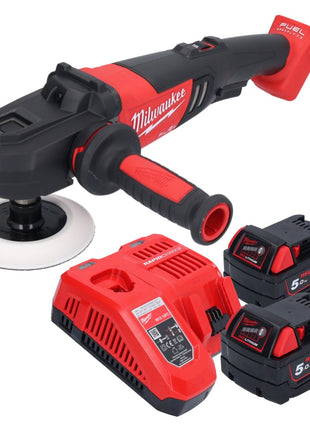 Milwaukee M18 FAP180-502 Akku Polierer 18 V 180 mm Brushless + 2x Akku 5,0 Ah + Ladegerät