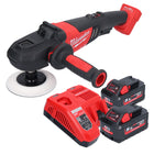 Pulidora a batería Milwaukee M18 FAP180-552 18 V 180 mm sin escobillas + 2x baterías 5,5 Ah + cargador