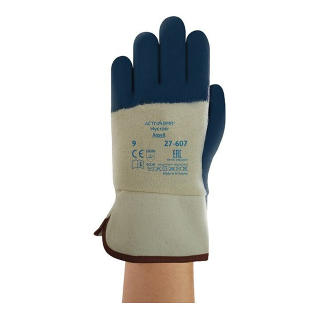 Guantes ANSELL ActivArmr(R) Hycron(R) 27-607 talla 10 blanco/azul ( 4000371350 )